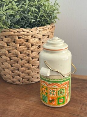 Vintage Avon 70s Patchwork Cologne Mist Flask Design Bottle 3oz retro